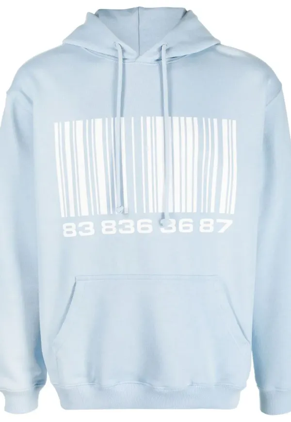 VTMNTS Big Barcode hoodie - Blå