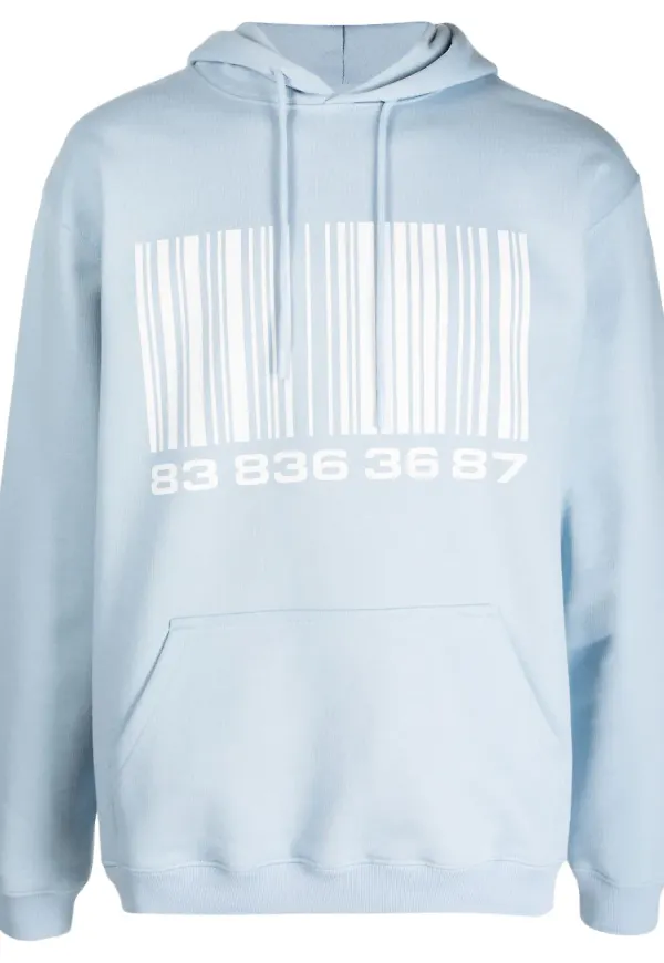 VTMNTS Big Barcode huvtröja - Blå