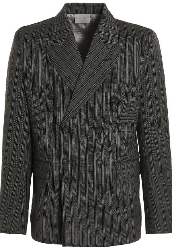 VTMNTS dubbelknäppt blazer - Grå