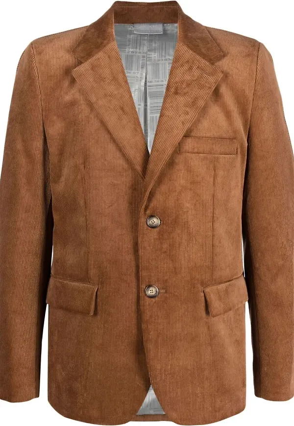 VTMNTS enkelknäppt manchesterblazer - Brun