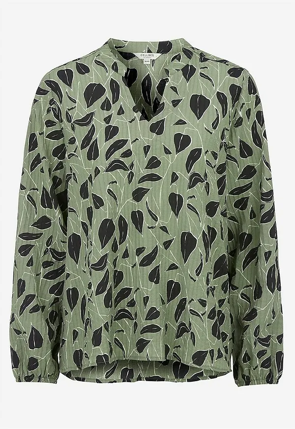 Vävd blus med struktur