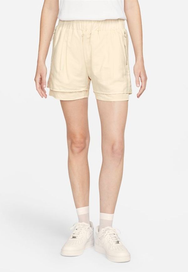 Vävda shorts Nike ESC för kvinnor - Brun
