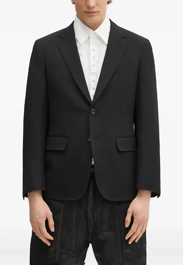 WACKO MARIA enkelknäppt blazer - Svart