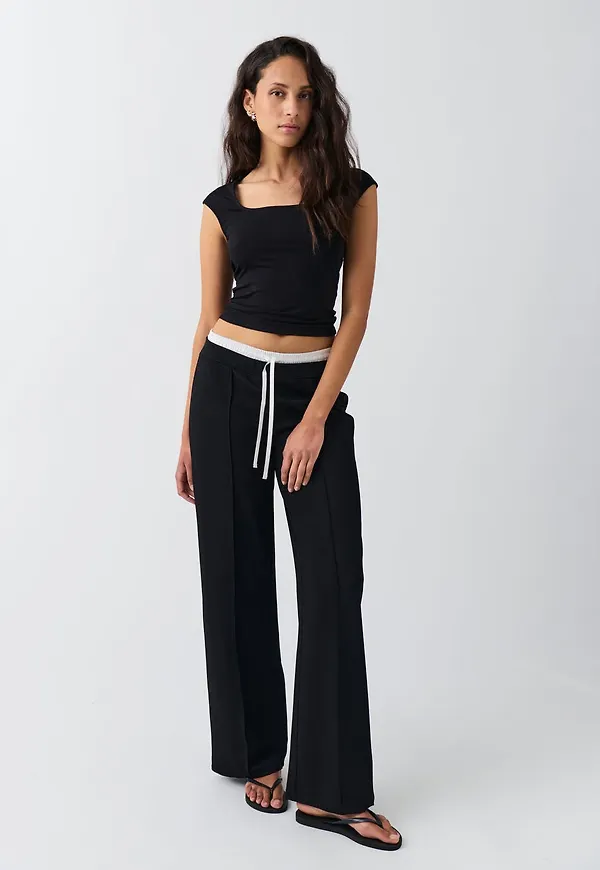 Waist detail trousers