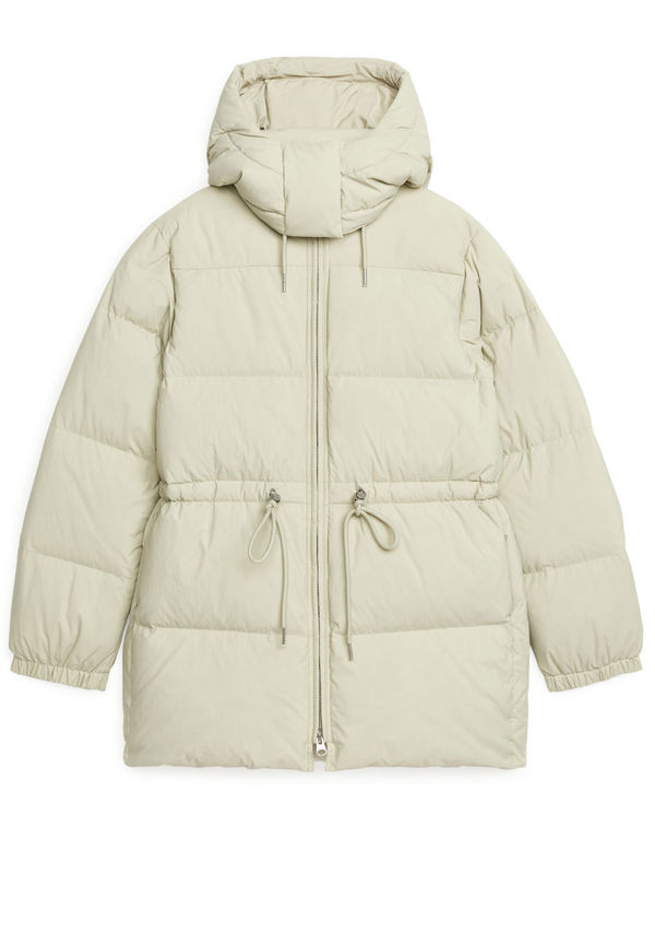 Waisted Down Jacket - Green