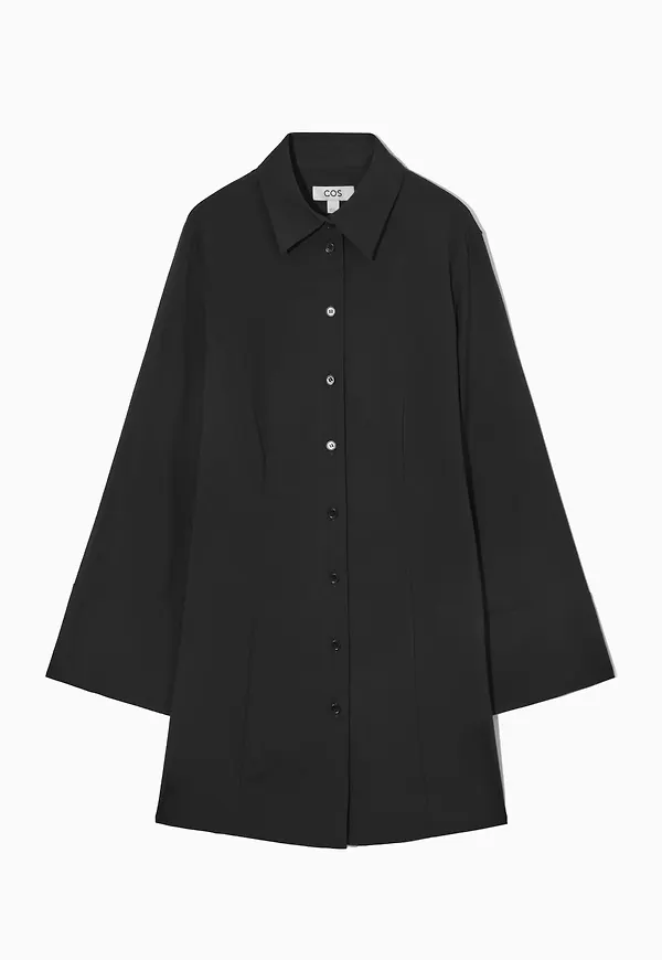 WAISTED MINI SHIRT DRESS