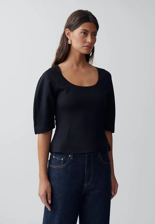 Gina Tricot - Waisted top - toppar - Svart - XS - Dam