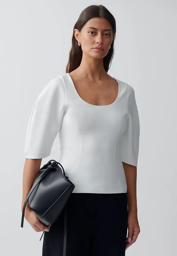 Gina Tricot - Waisted top - toppar - Vit - XS - Dam