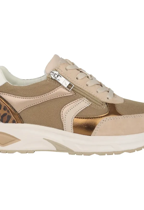 Waldläufer, Skor, Dam, 41 1/2 EU, Läder, Breda Sneakers i Beige