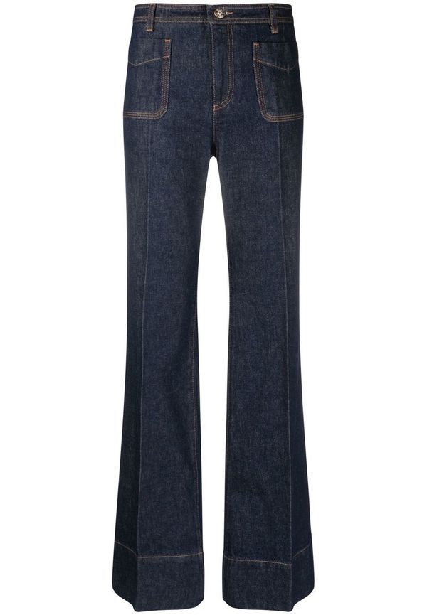 Wales Bonner Brooklyn jeans med vida ben - Blå