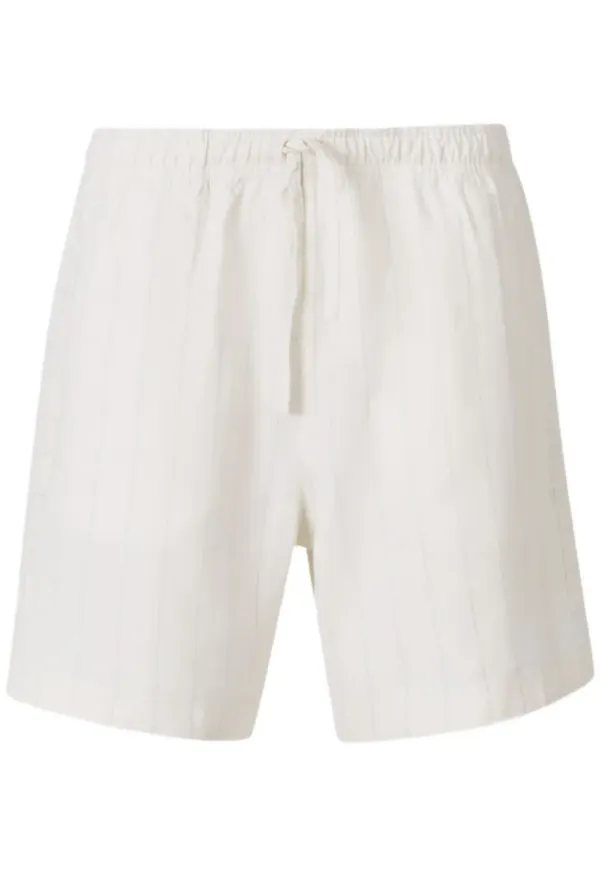 Wales Bonner randiga linneshorts - Vit