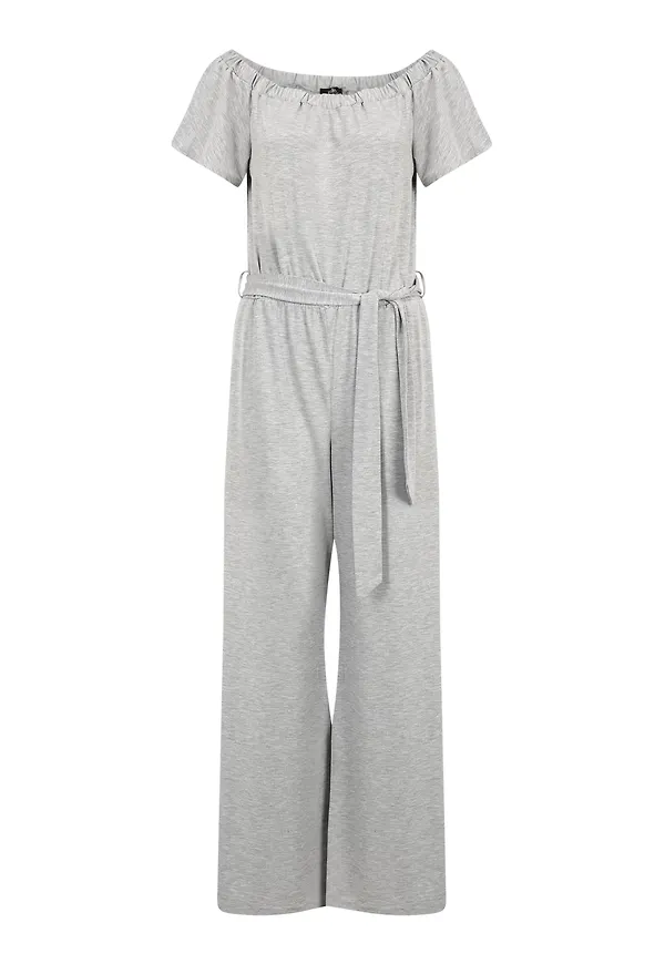 Wallis Jumpsuit 'Bardot' gråmelerad