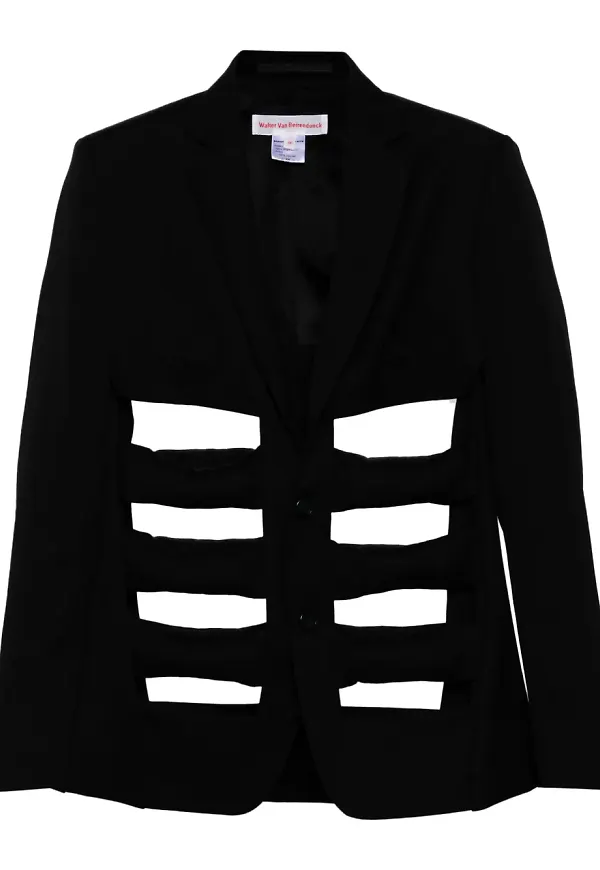 Walter Van Beirendonck blazer med utsnitt - Svart