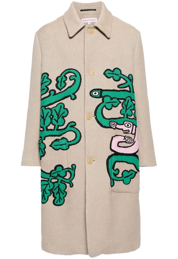 Walter Van Beirendonck kappa i jacquard - Brun