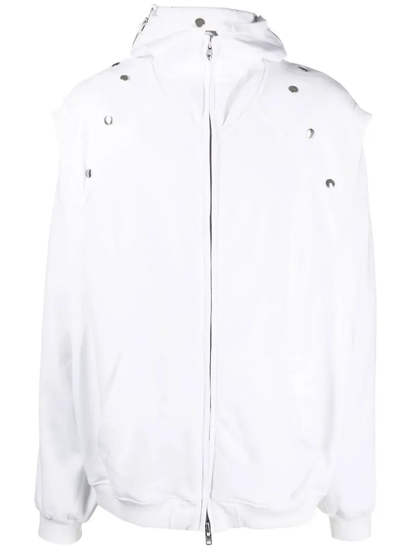 Walter Van Beirendonck Star hoodie med dragkedja - Vit