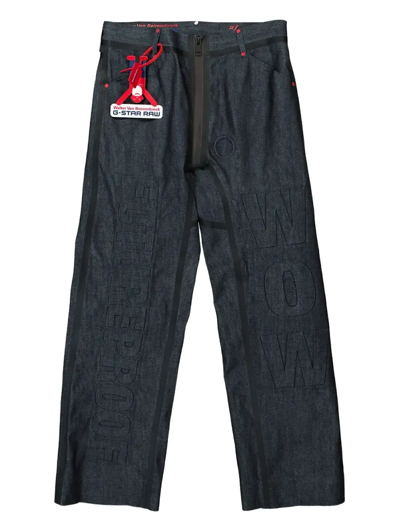 Walter Van Beirendonck x G-Star Raw utsmyckade jeans - Blå