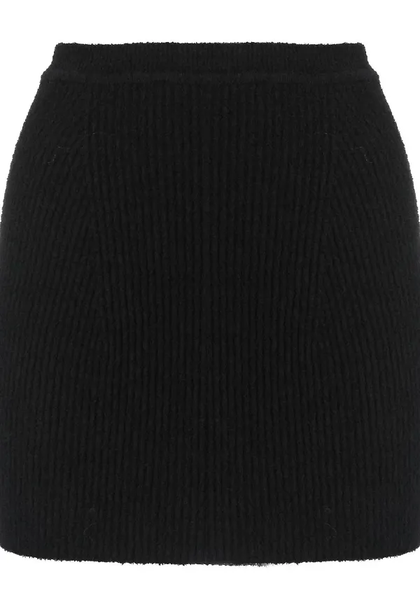 WARDROBE.NYC ribbstickad minikjol - Svart