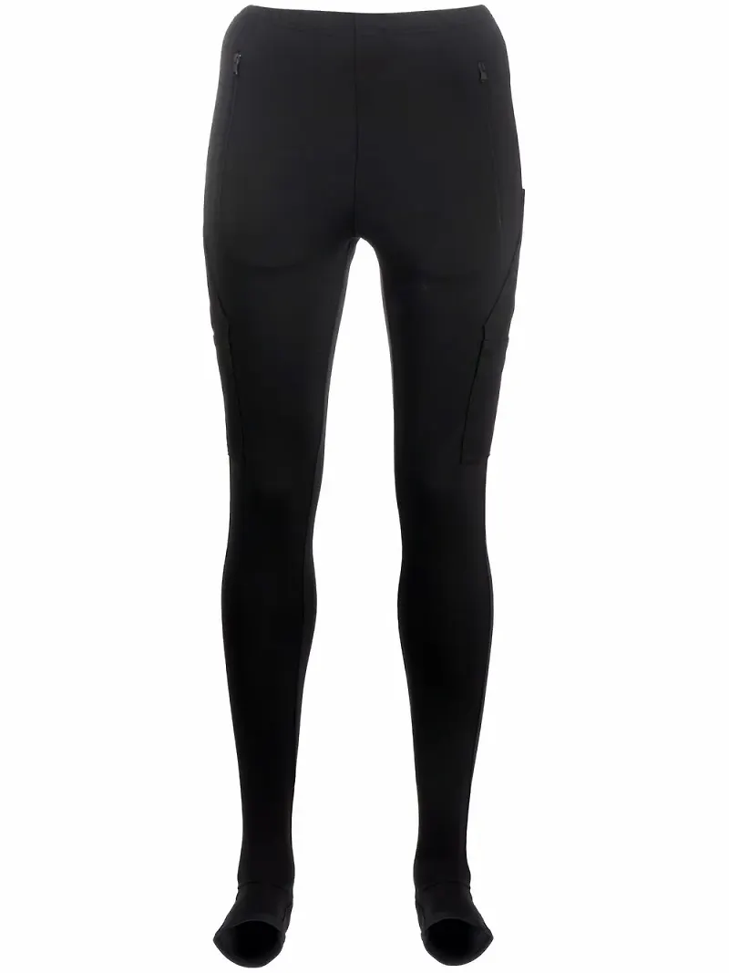WARDROBE.NYC slip on-leggings med flera fickor - Svart