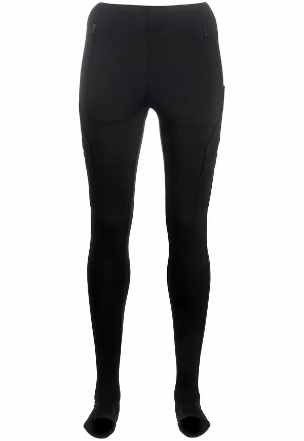WARDROBE.NYC slip on-leggings med flera fickor - Svart