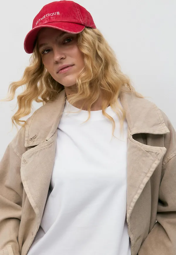 Gina Tricot - Washed cotton cap - kepsar - Rött - ONESIZE - Dam