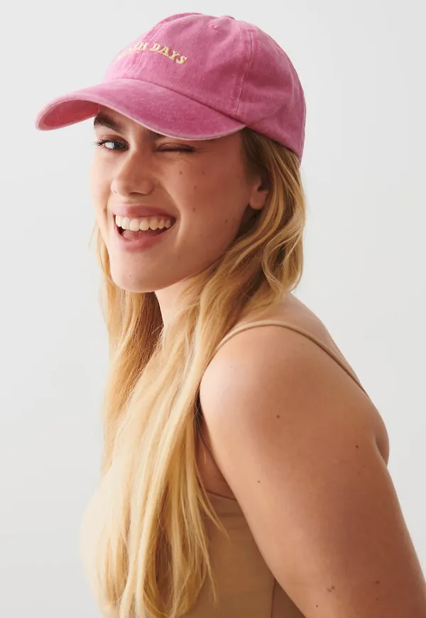 Washed cotton cap