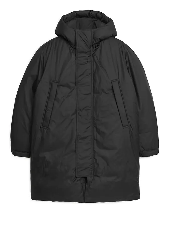 Water Repellent Parka - Black