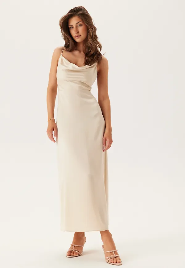 Waterfall Satin Ankle dress