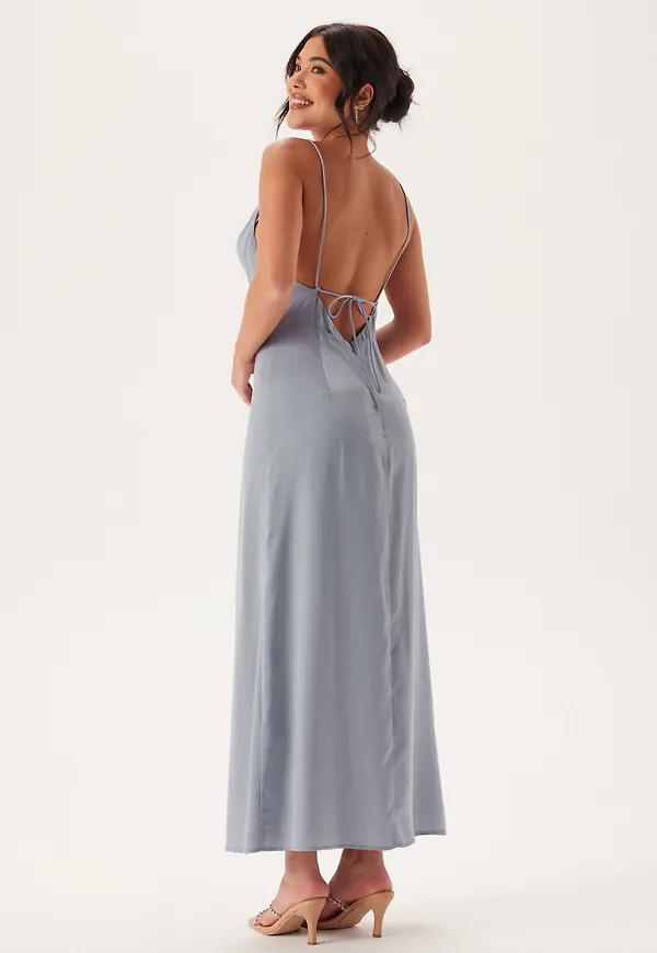 Waterfall Satin Ankle dress