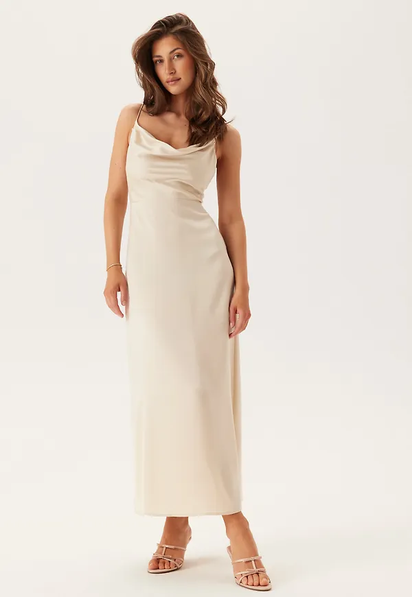 Waterfall Satin Ankle dress