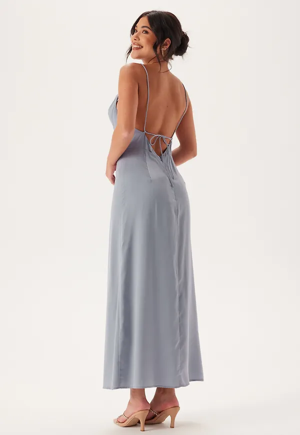 Waterfall Satin Ankle dress