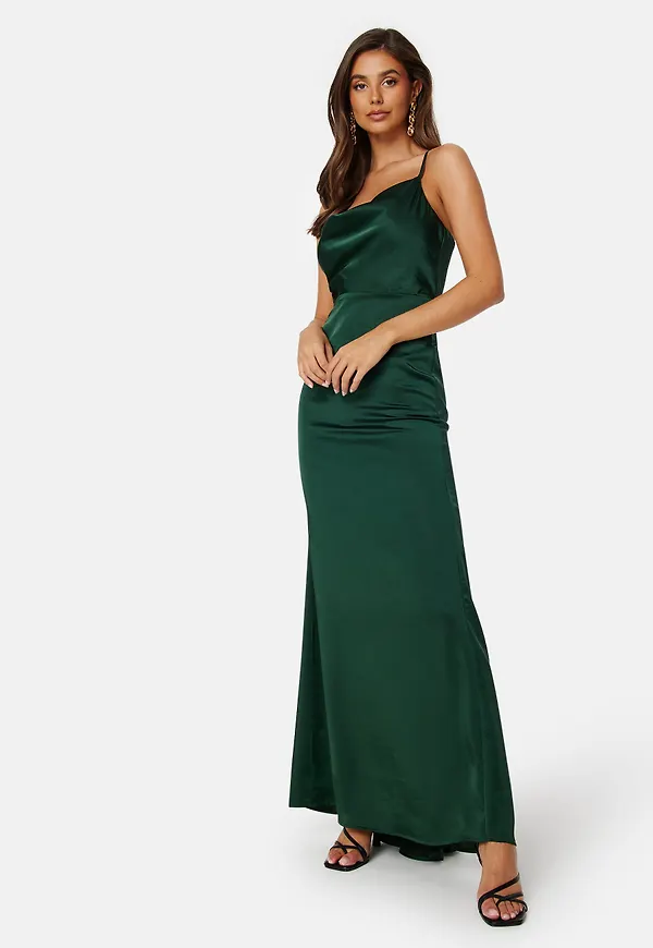 Waterfall Satin Gown