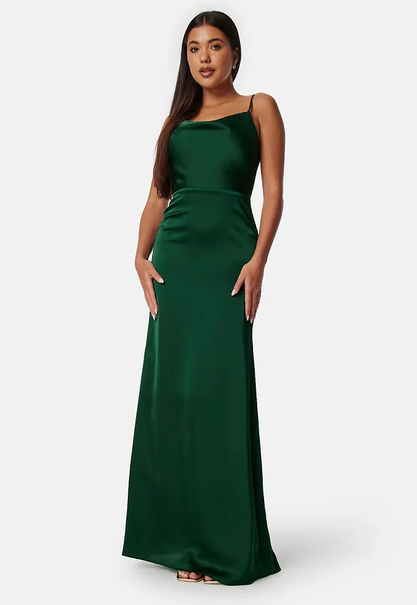 Waterfall Satin Gown