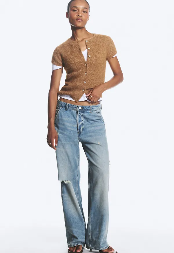 WAVE LOW RISE LOOSE JEANS