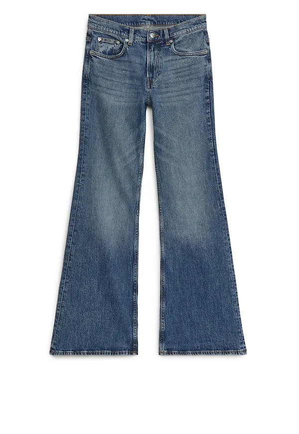 WAVE Slim Flared Stretch Jeans - Blue