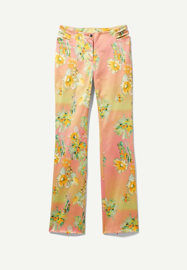 Weekday Byxa Zadie Med Tryck Sunset Flowers, Byxor i storlek 36 och färg Multicolor
