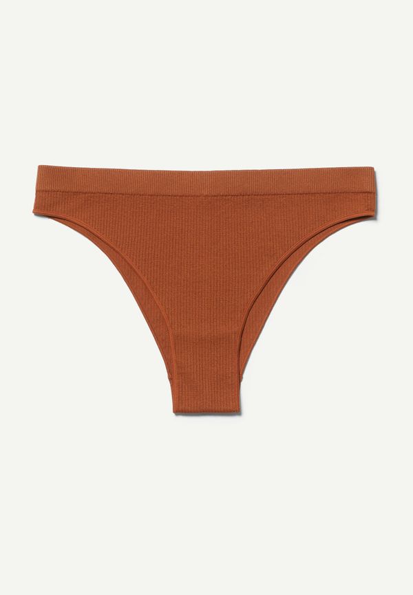 Weekday Cat Cheeky Briefs Brown, Amme-bh I størrelse XL