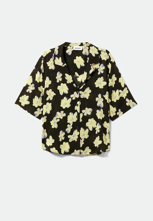 Weekday Trust Printed Short Sleeve Floral, Casualskjortor i storlek XS