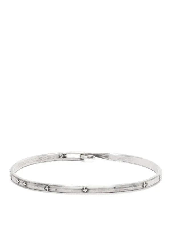WERKSTATT:MÜNCHEN armband med krok - Silverfärgad