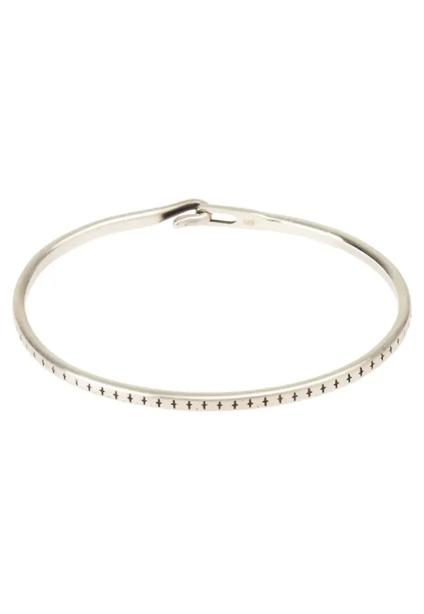WERKSTATT:MÜNCHEN patterned hook bangle - Metallic