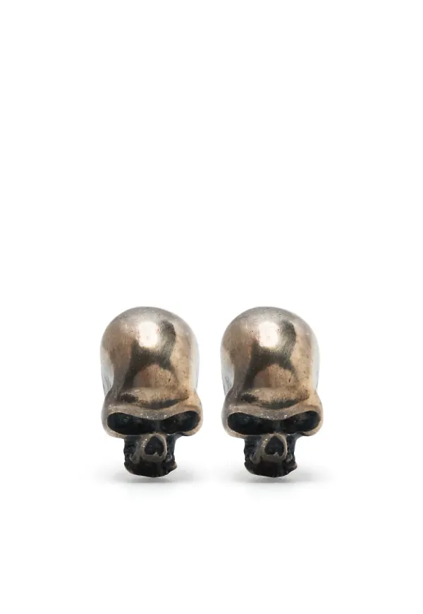 WERKSTATT:MÜNCHEN skull earrings - Silverfärgad