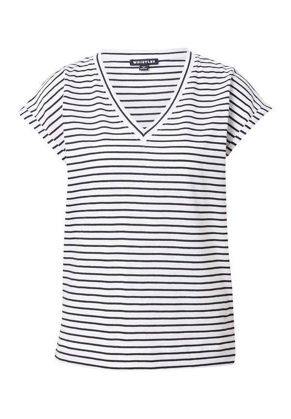 Whistles T-shirt 'WILLA' svart / vit
