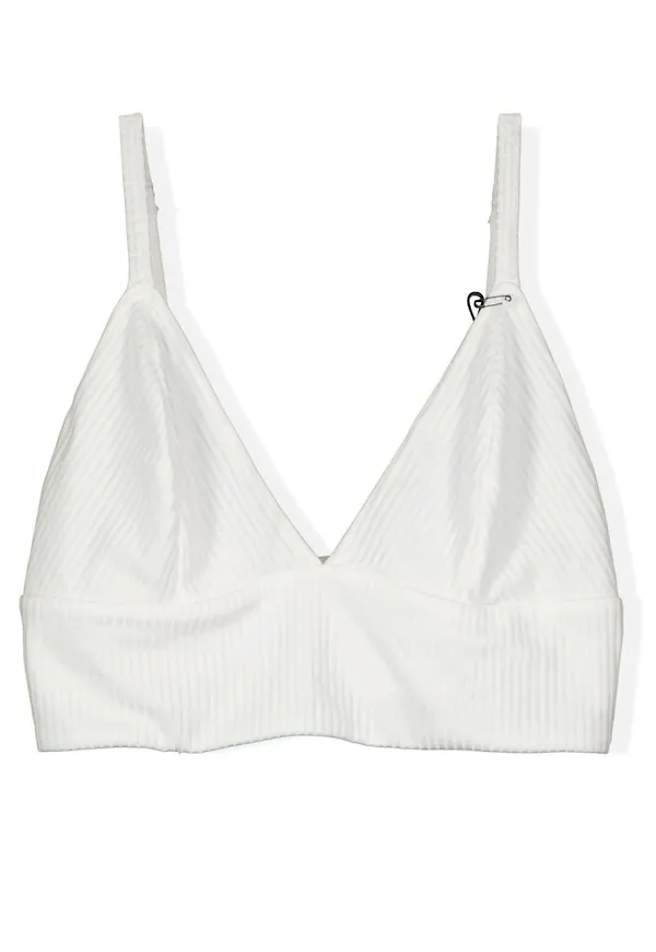 White Aquaholic Bikini Top