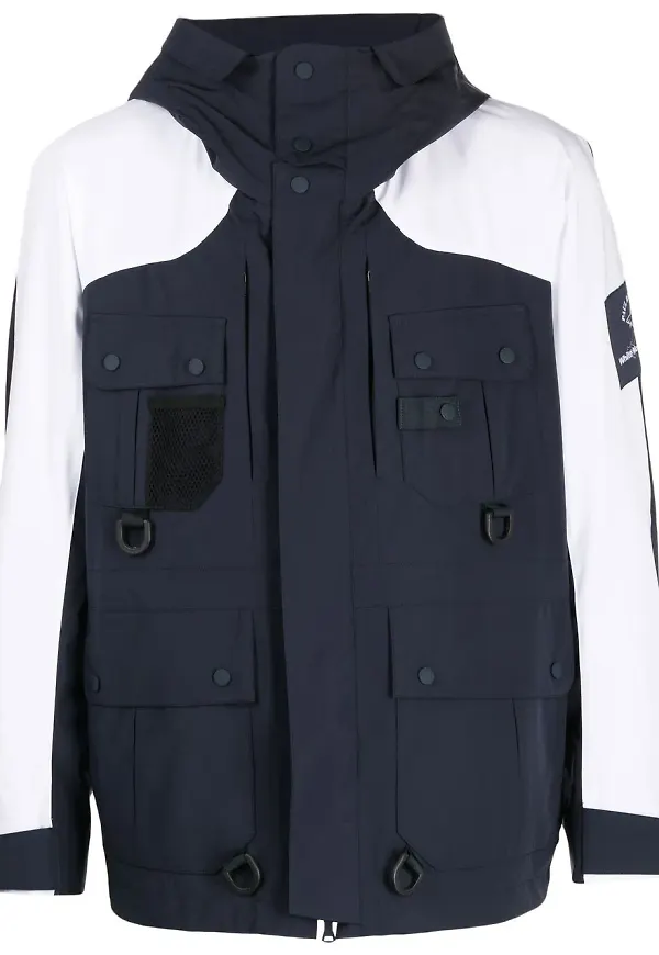 White Mountaineering jacka med fickor - Blå