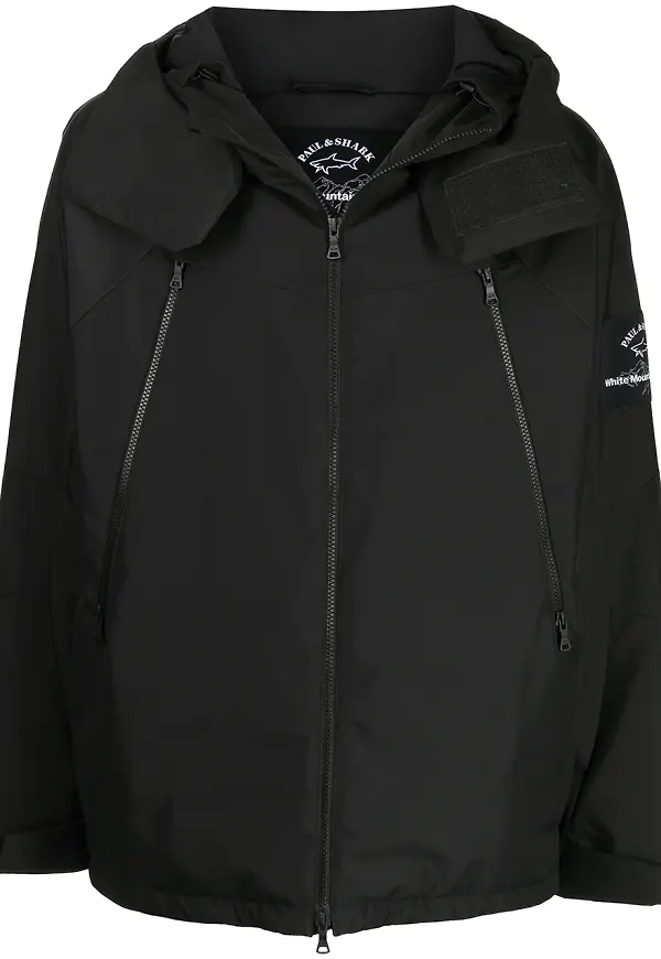 White Mountaineering jacka med huva - Svart