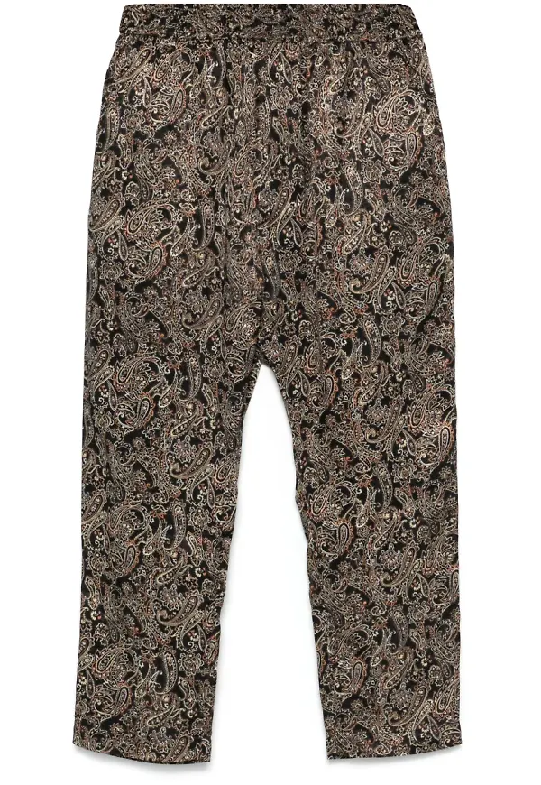 White Mountaineering paisleymönstrade slacks - Svart