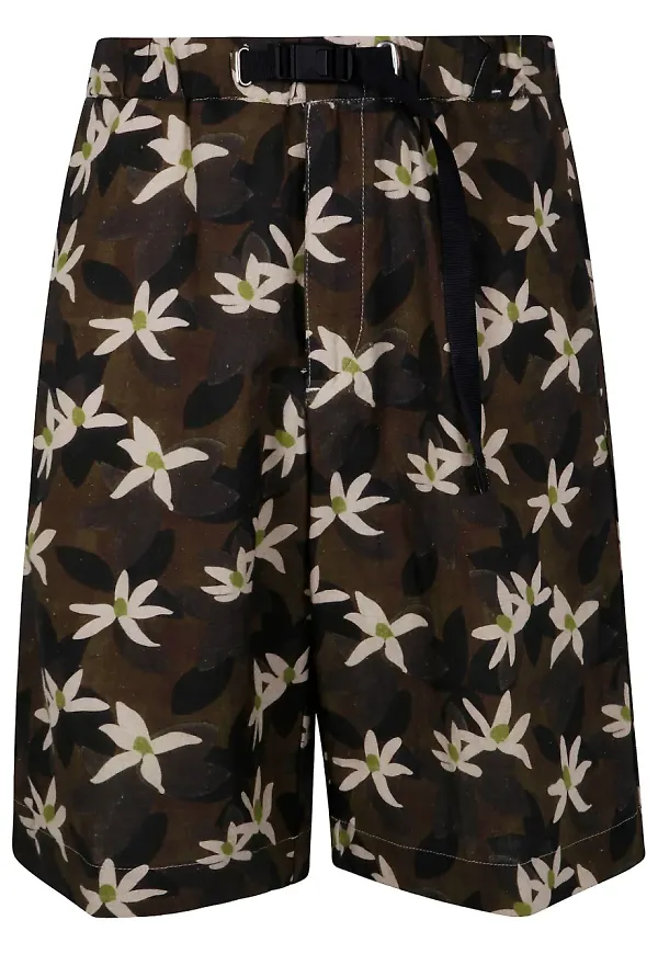 White Sand mönstrade shorts - Grön
