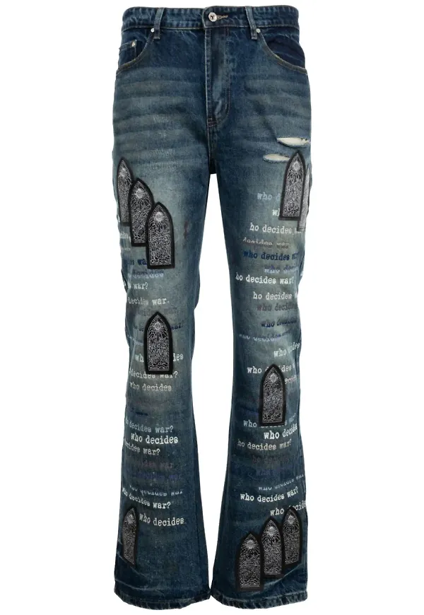Who Decides War Scripture jeans - Blå