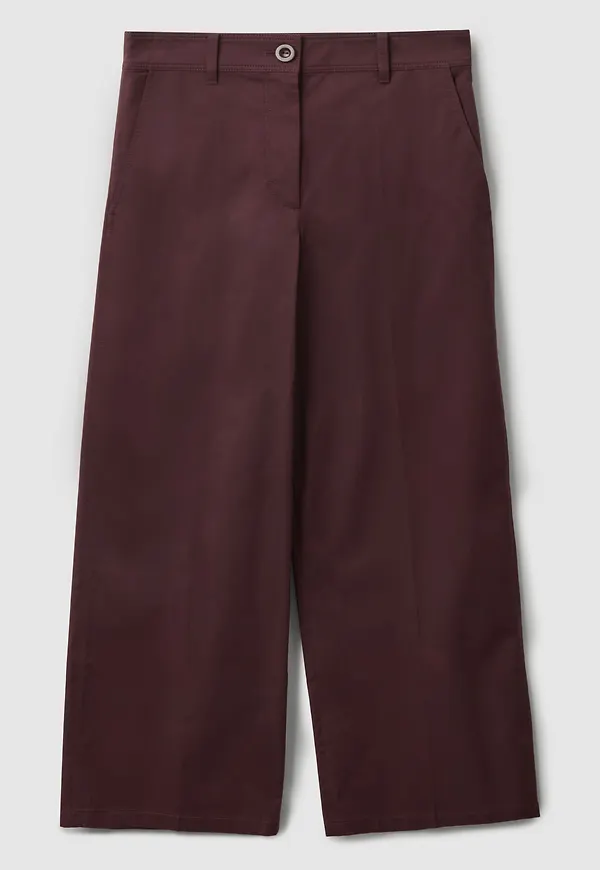 WIDE-LEG COTTON TROUSERS