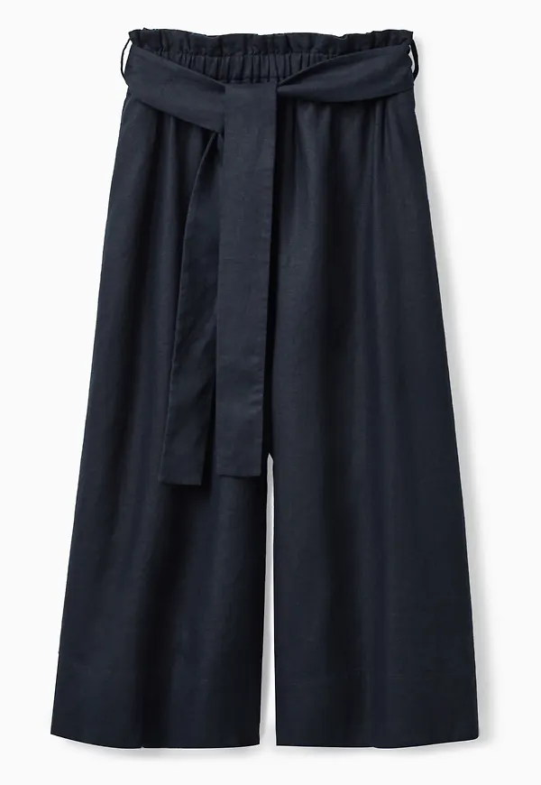 WIDE-LEG LINEN CULOTTES