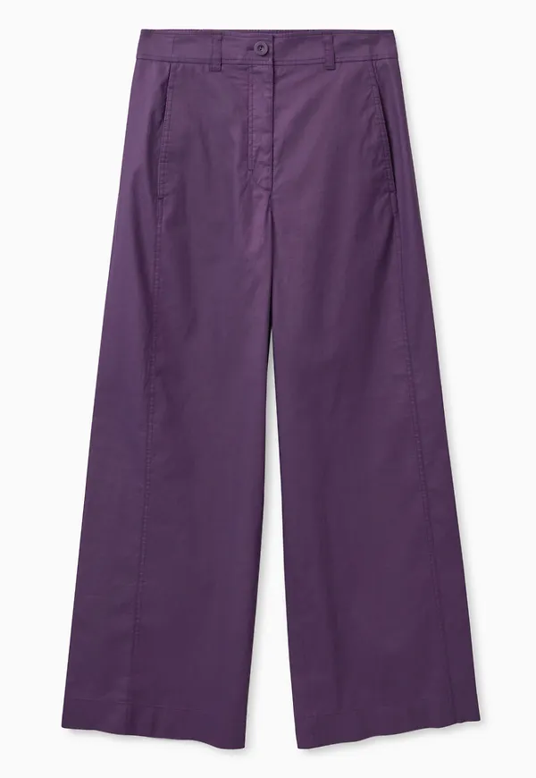 WIDE-LEG LINEN TROUSERS